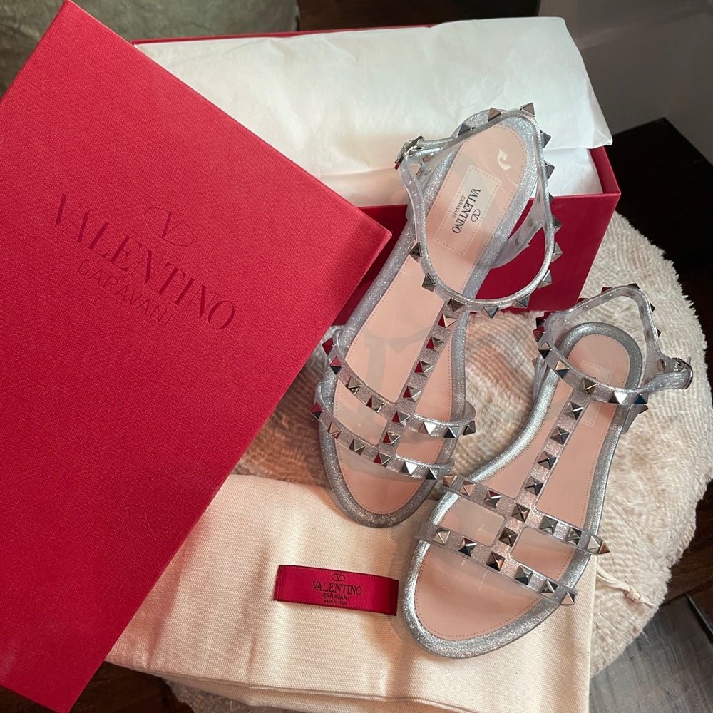 SOLD NIB Valentino Rockstud Jelly Gladiators 38